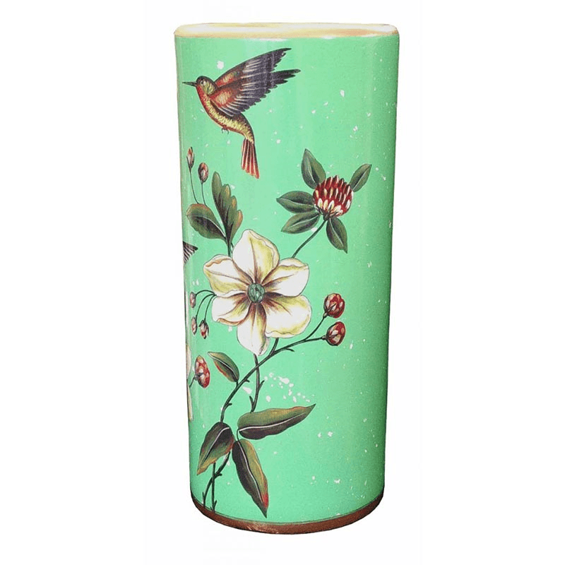 Humming Birds Umbrella Stand, H45cm, Green
