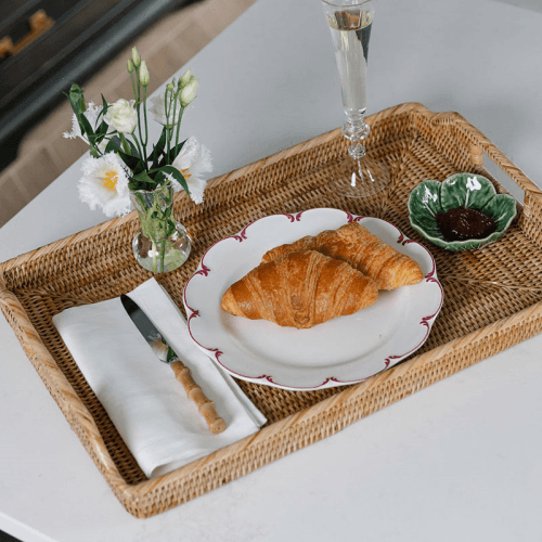 Image showing the Rattan Serving Trays, Medium, Natural product.