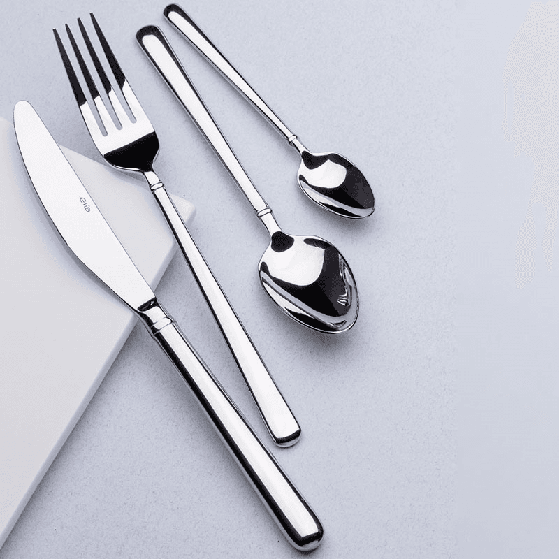 Halo 60 Piece Cutlery Set With Beechwood Canteen, Mirror Finish