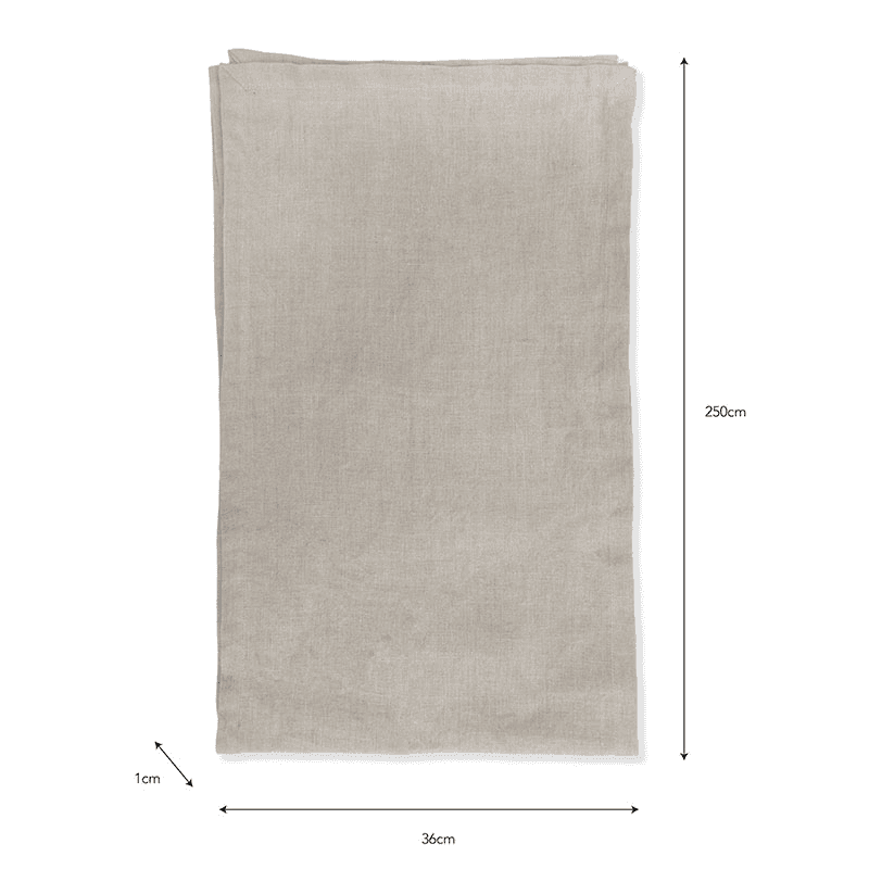 Classic Table Runner, 250 x 36cm, Natural