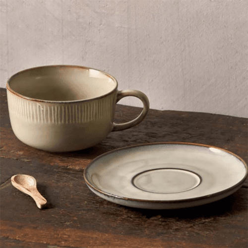 Image showing the Malia Cup & Saucer, Cream product.