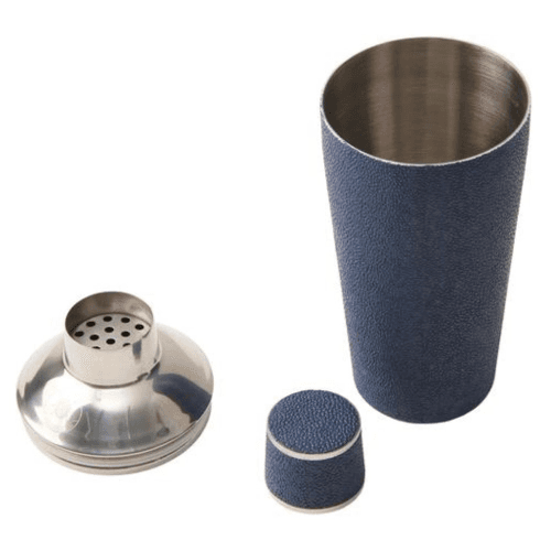 Image showing the Cocktail Shaker, Nile Blue Shagreen product.