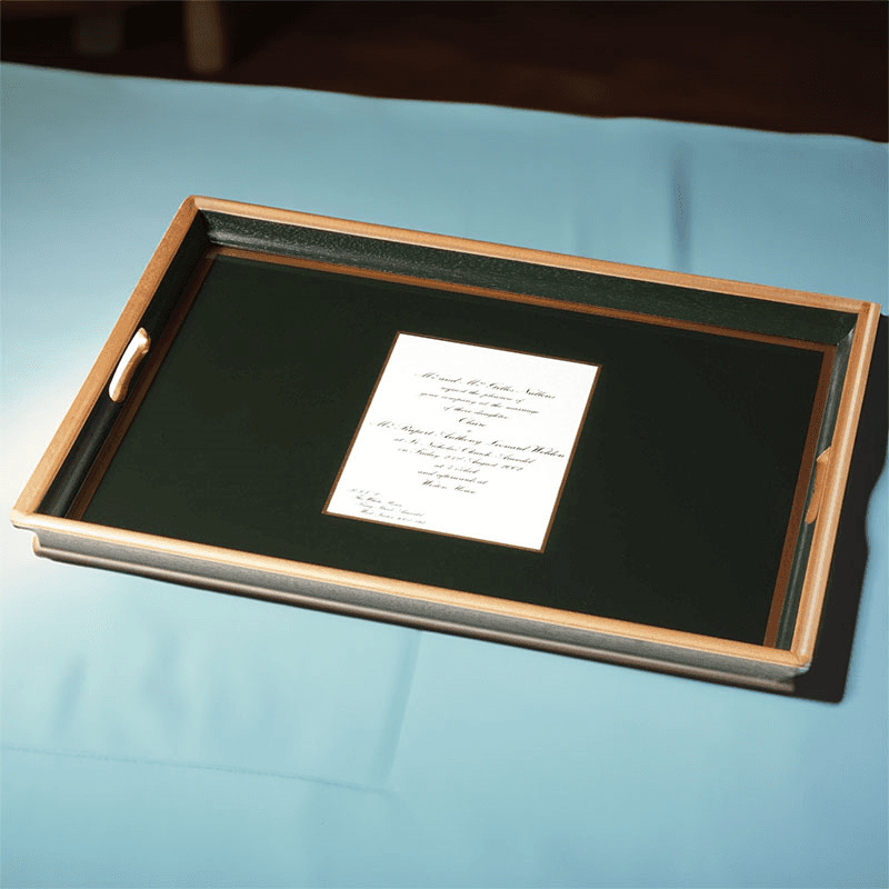 Personalised Invitation Tray Voucher, 54 x 39cm, Green