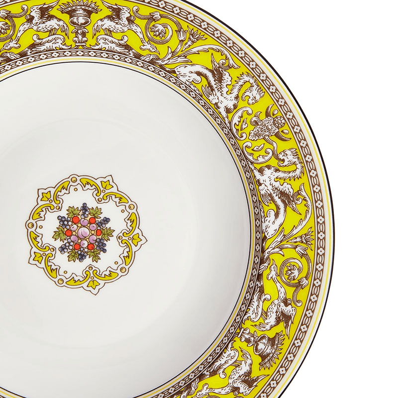 Florentine Rim Soup Bowl, D23cm, Citron