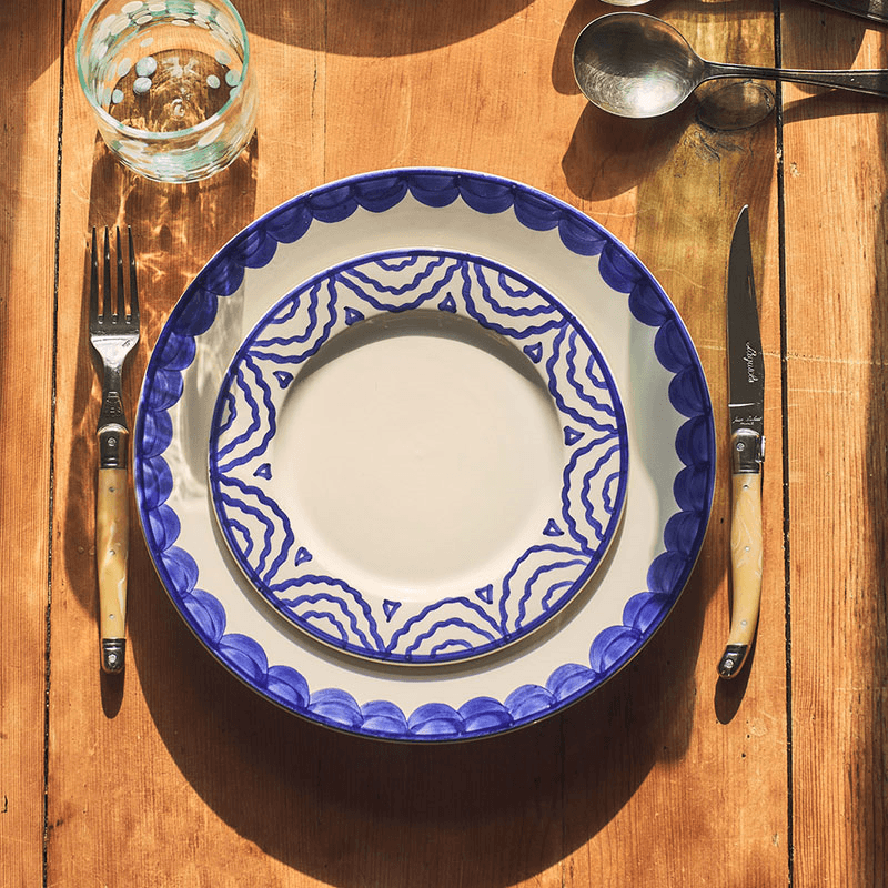 Tabla Set of 2  Side Plates, D20cm, Blue