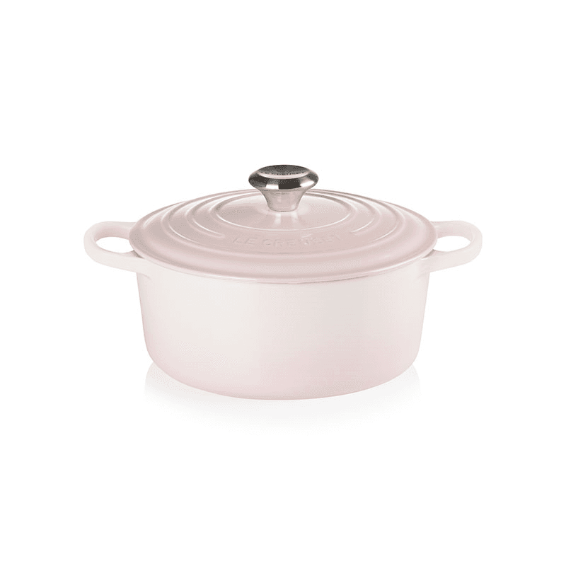 Signature Cast Iron Round casserole, 24cm - 4.2 litre, Shell Pink