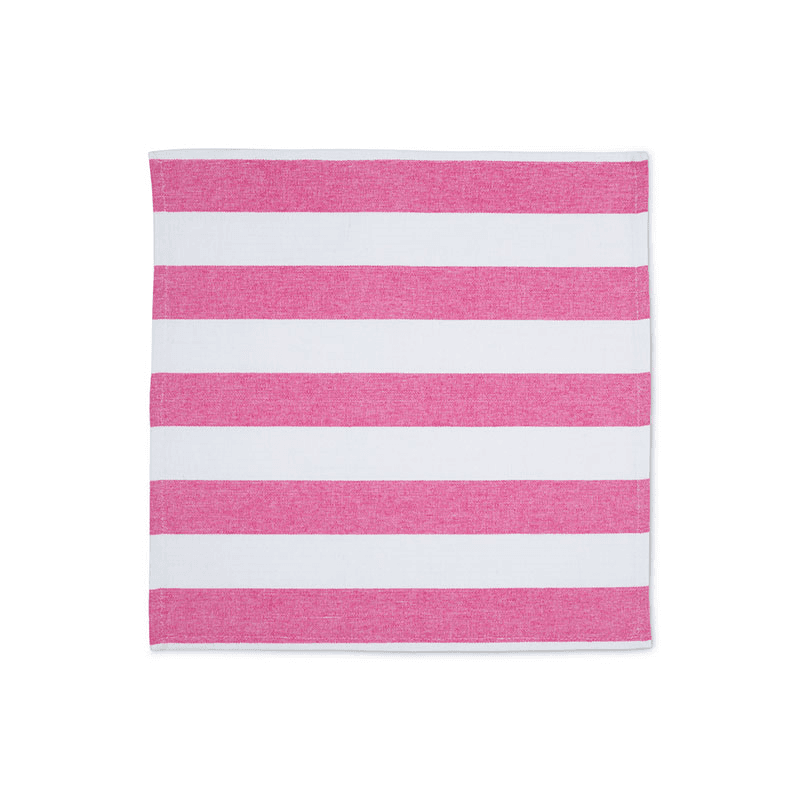 Stripe Set of 6 Napkins, W45 x L45cm, Punch Pink