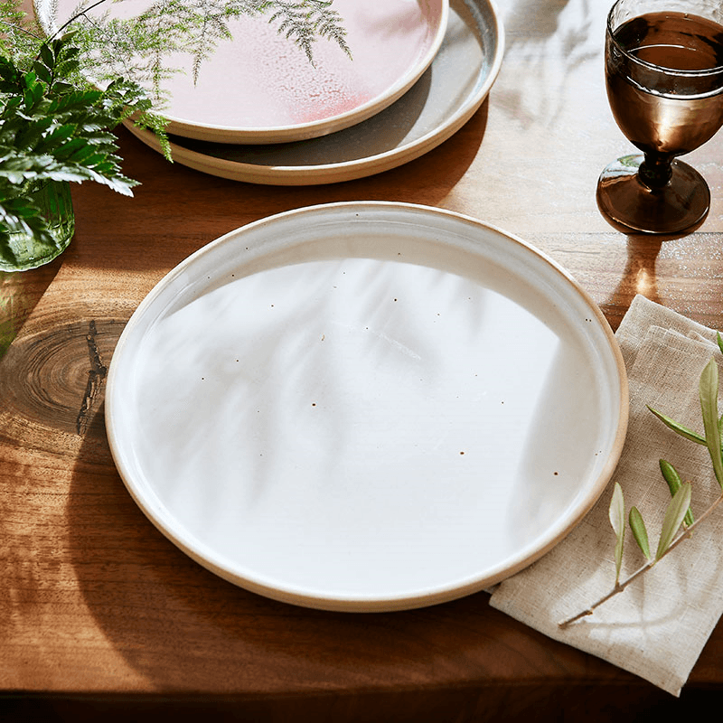 Minerals Set of 4 Dinner Plates, D26.5cm, Moonstone