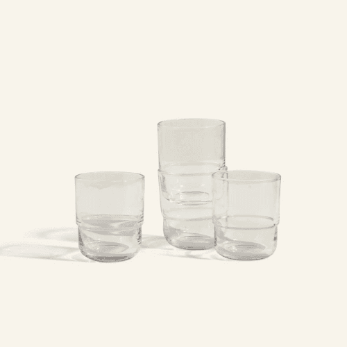 Image showing the Short Night & Day Set of 4 Glasses, 350ml, Clear product.