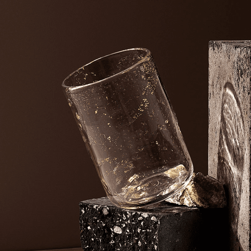 MOLTEN 1090 Set of 2 FLECK Tumblers, H12cm, Gold