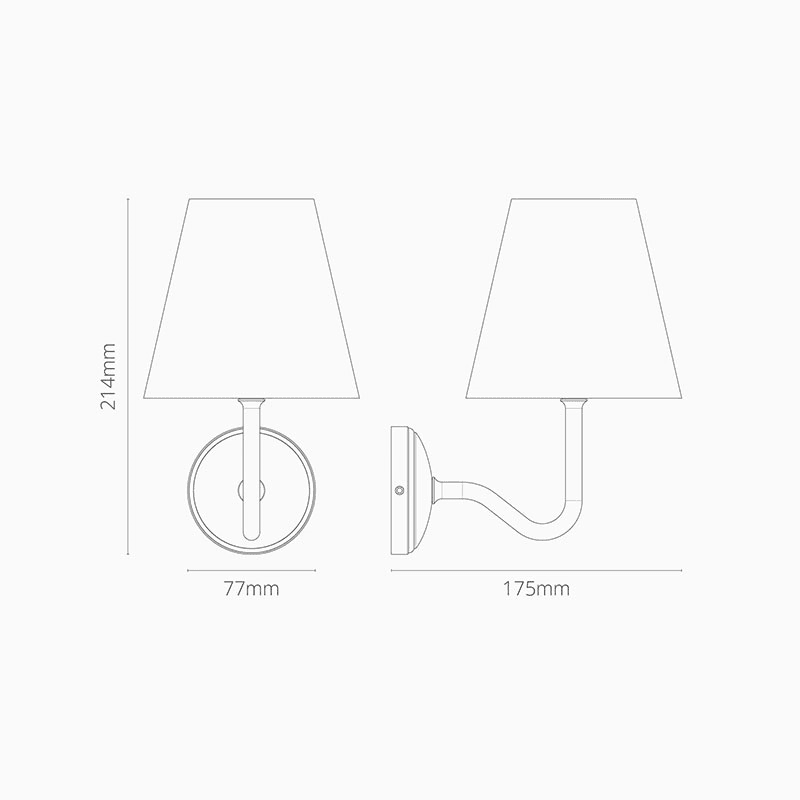 Malvern  Wall Light Alabaster, H21cm, Antique Brass