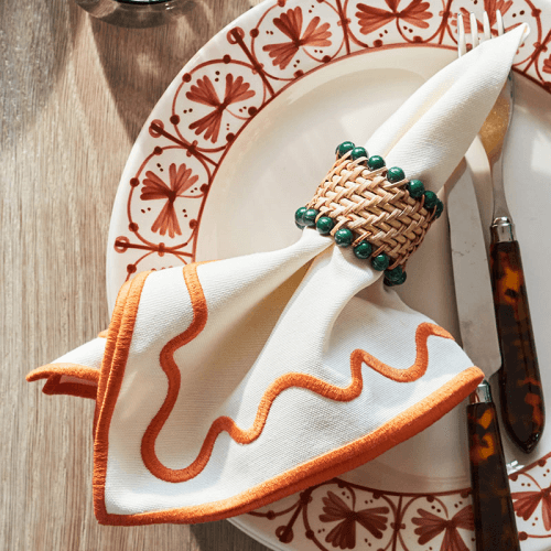 Image showing the Clementine Set of 4 Napkins, 50 x 50cm, Orange product.
