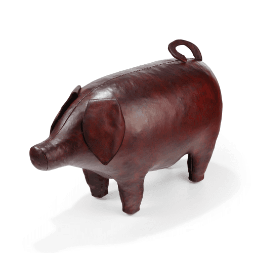 Image showing the Pig Animal footstool / seat, L725 x W290 x H435mm, Brown product.