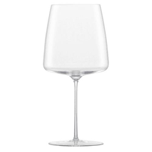 Image showing the Simplify Set of 2 Crystal Burgundy Red Wine Glasses, 740ml, Clear product.