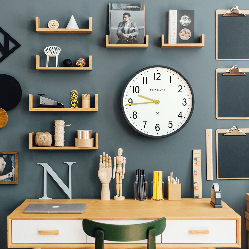 Mr Edwards Wall clock, Dia45cm, Moonstone Grey