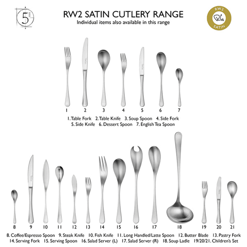 RW2 Satin 3 piece serving set, stainless steel