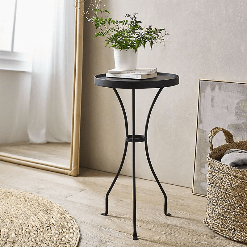 Bexley Side Table, H72cm x W40cm x L40cm, Black