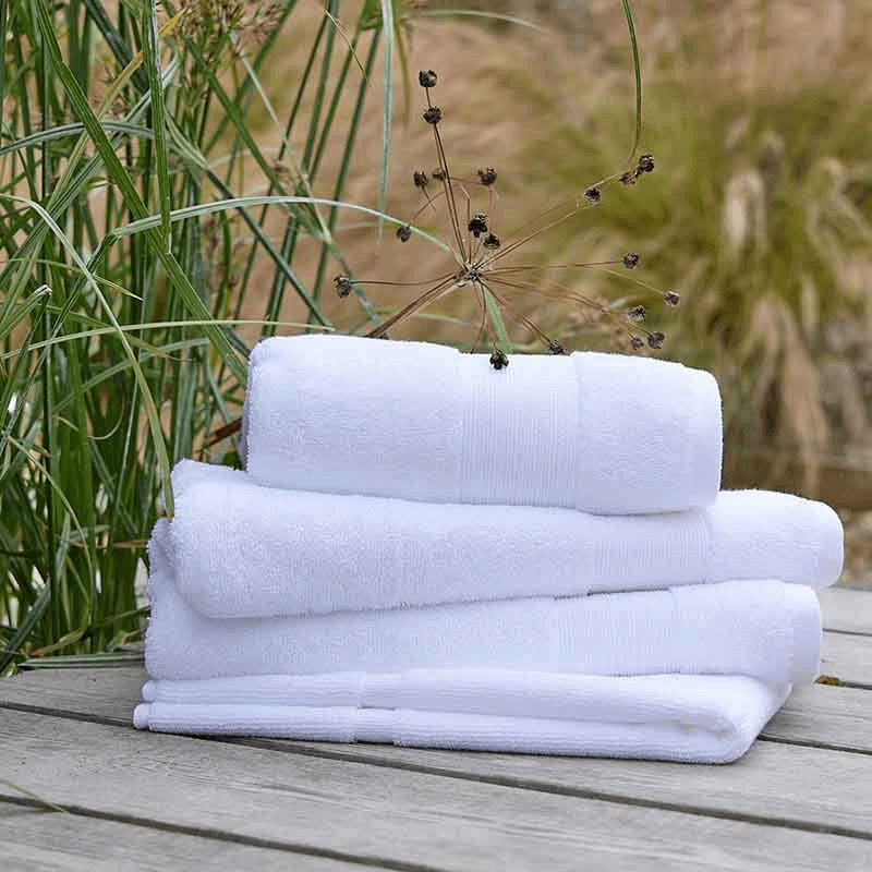 Organic Eco Twist Bath Towel, White