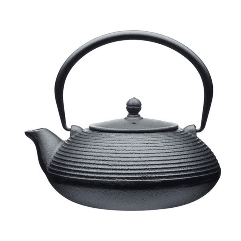 Cast Iron Infuser Teapot, 5 Cup, Black