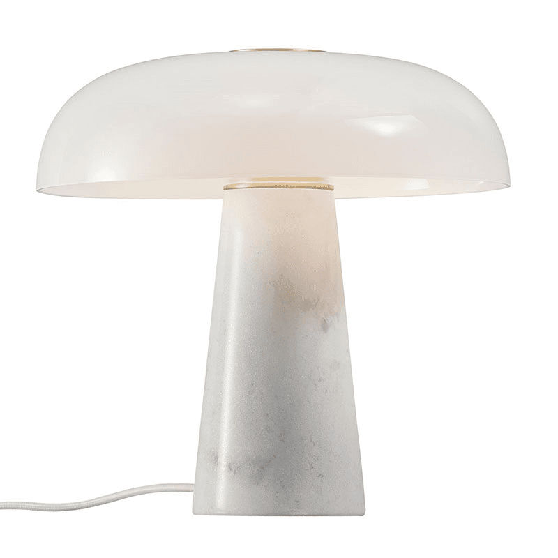 Glossy Table Lamp, H32cm, Opal white