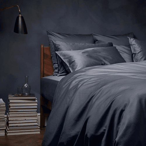 Image showing the Luxe Cotton Double Duvet Cover, Ink product.