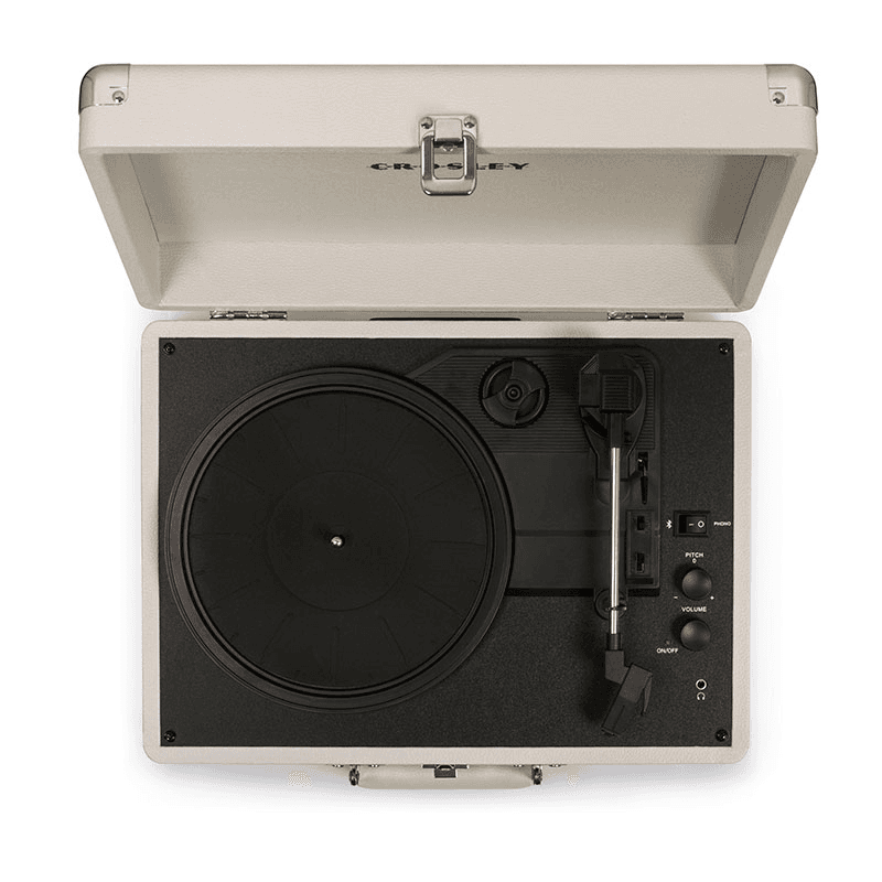Cruiser Deluxe Plus Portable Turntable, White Sand