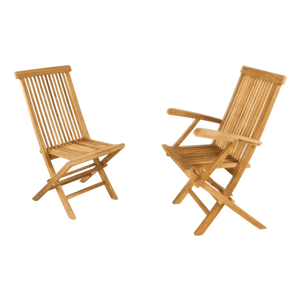 Snapdragon Folding Stacking Carver Chair, Teak