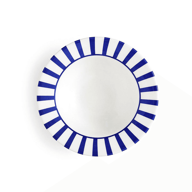 Stecatto Set of 4 Cereal Bowls, D19cm, White and Blue