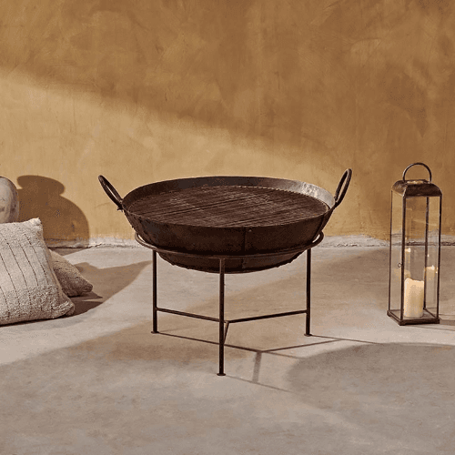 Image showing the Reclaimed Fire Pit Kadai, H55 x D80cm, Black product.