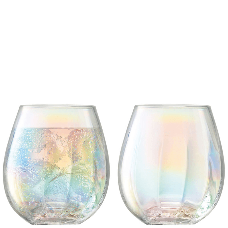 Pearl Tumblers Set of 2, 425ml, Mother of Pearl