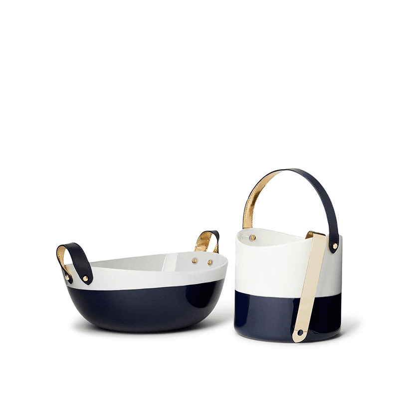 Wyatt Salad bowl, Navy & White