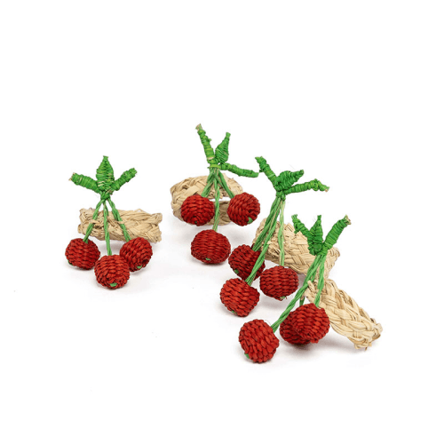 Image showing the Cherry Set of 4 Napkin Rings product.