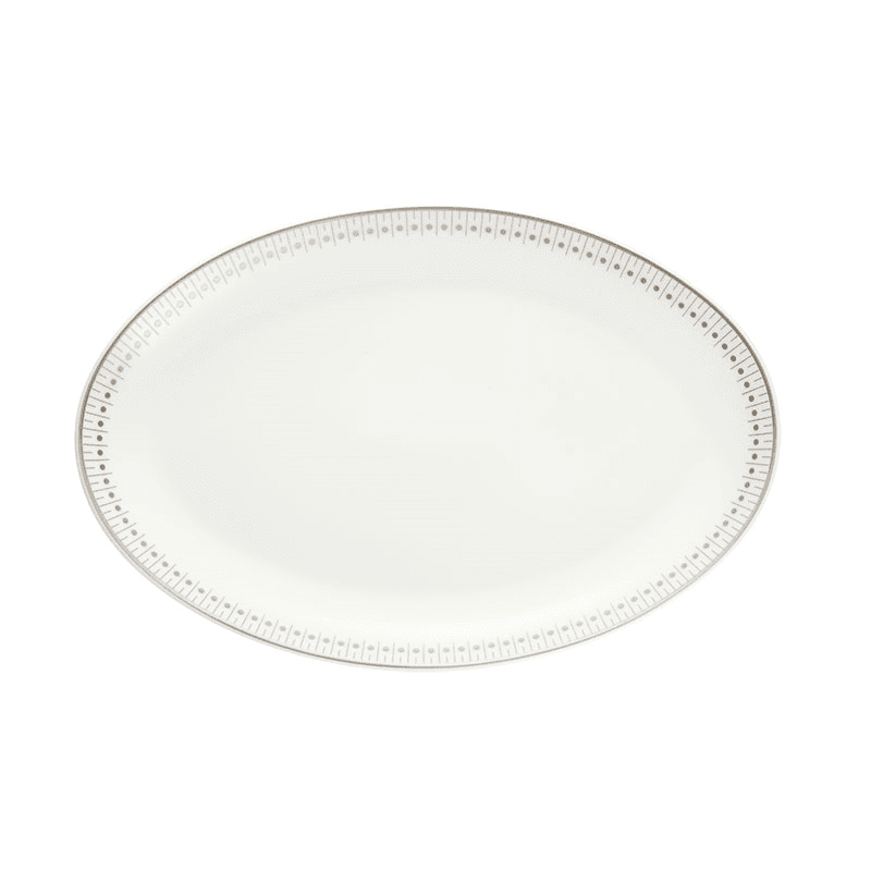 Malmaison Impériale Oval Platter, L28cm, Platinum