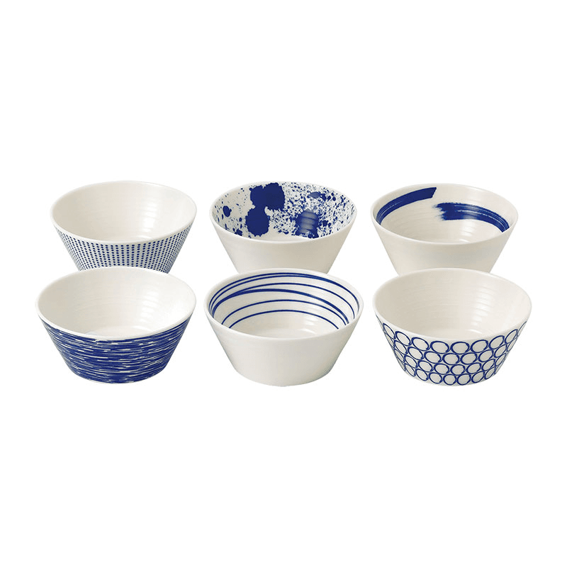 Pacific Set of 6 tapas bowls, 11cm, Assorted