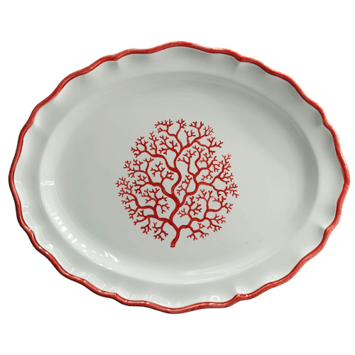 Image showing the Coral Serving Plate, D32cm, White product.