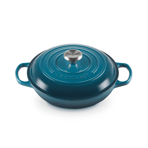 Image showing the Signature cast iron Shallow casserole, 26cm/2.2L, Deep Teal product.