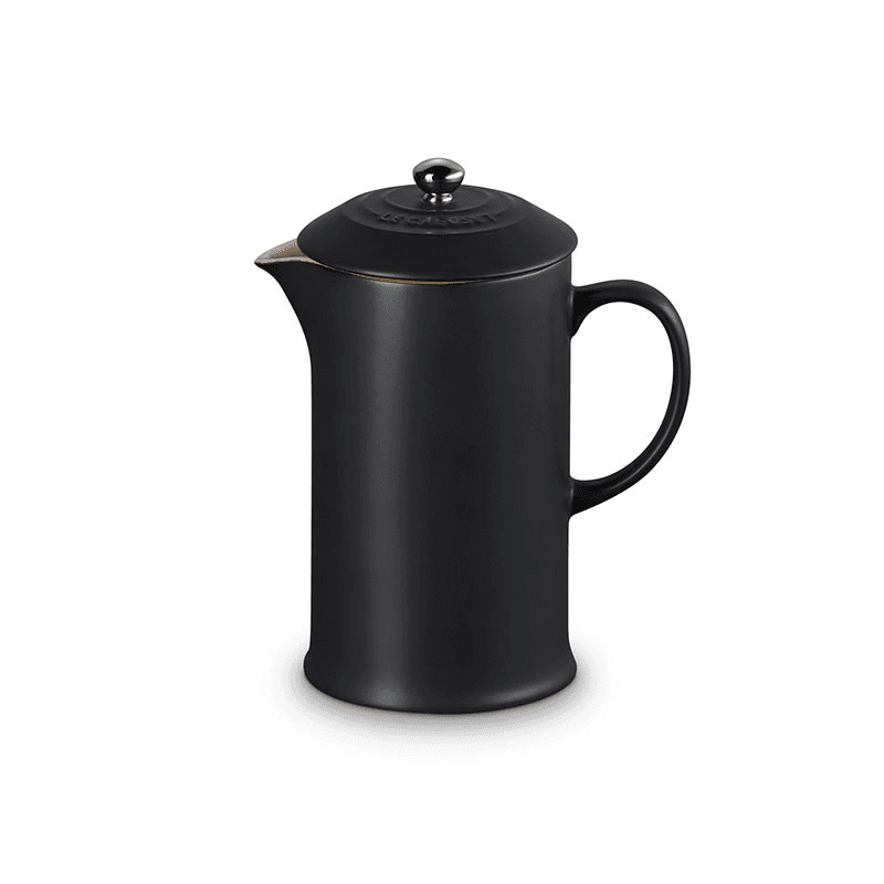 Stoneware Cafetiere, 1 litre, Satin Black