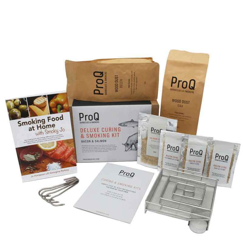 Cold smoking & curing kit deluxe twin set, White/Beige/Silver