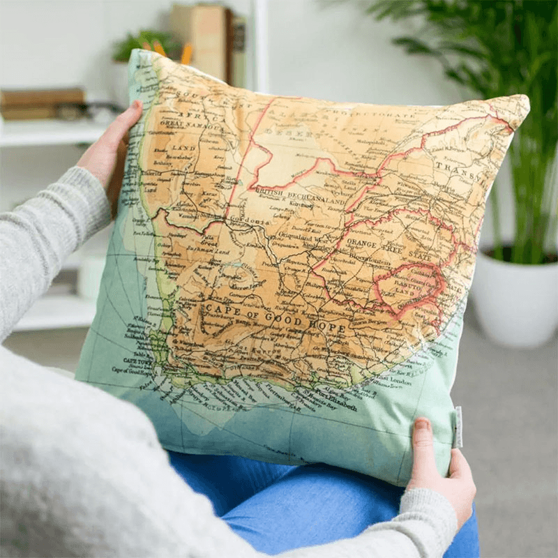 Personalised Map Cushion Voucher, 51 x 30cm