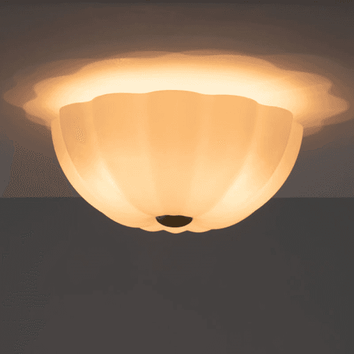 Image showing the Flower Flush Ceiling Light, H22cm, Opal product.