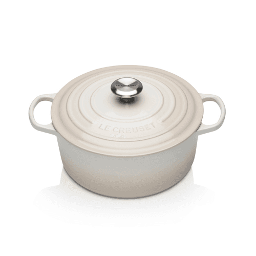 Image showing the Signature Cast Iron Round Casserole, 24cm, Meringue product.
