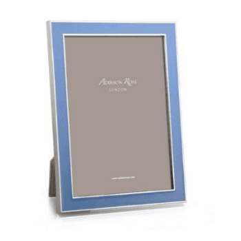 Photo Frame, Enamel & Silver, Periwinkle Blue, 6 x 4"