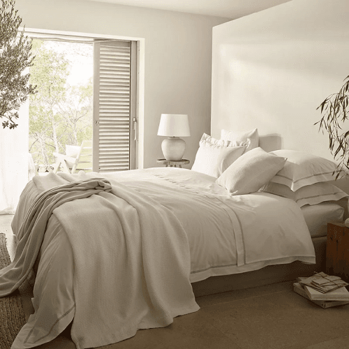 Image showing the Colville Super King Bedspread, White product.