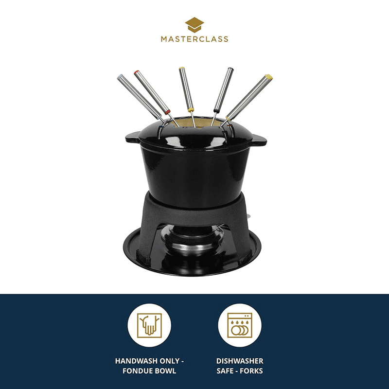 Fondue set, black