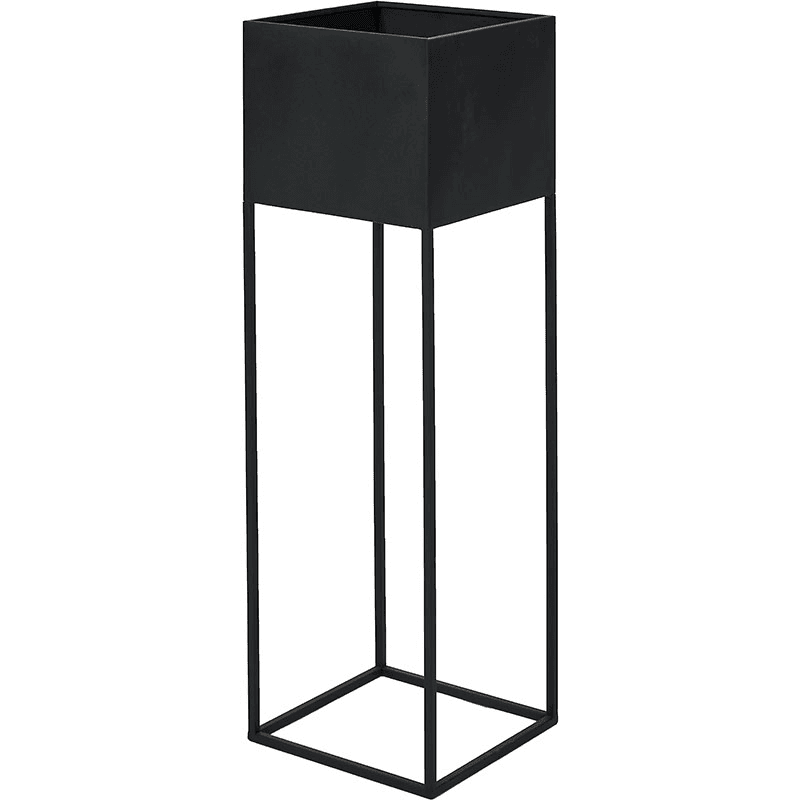 Metal Set of 2 Metal Planters, Graphite