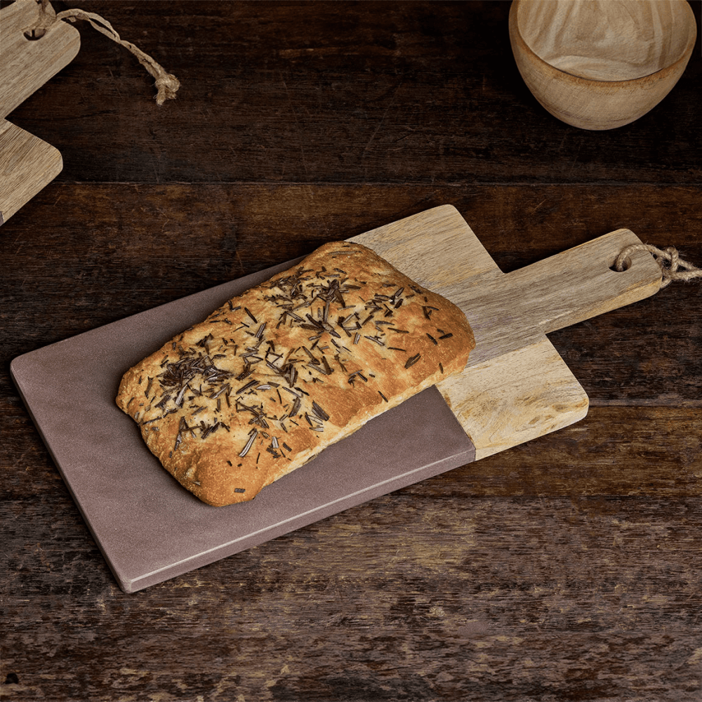 Cassia Mango Wood & Stone Board, 39cm, Natural