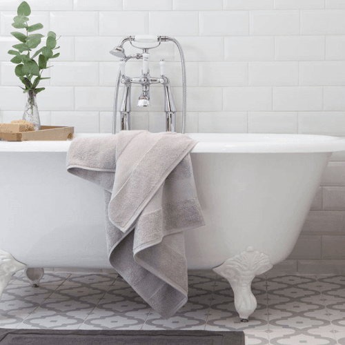 Image showing the Organic 600gsm The Bath Sheet, 100 x 160cm, Grey product.