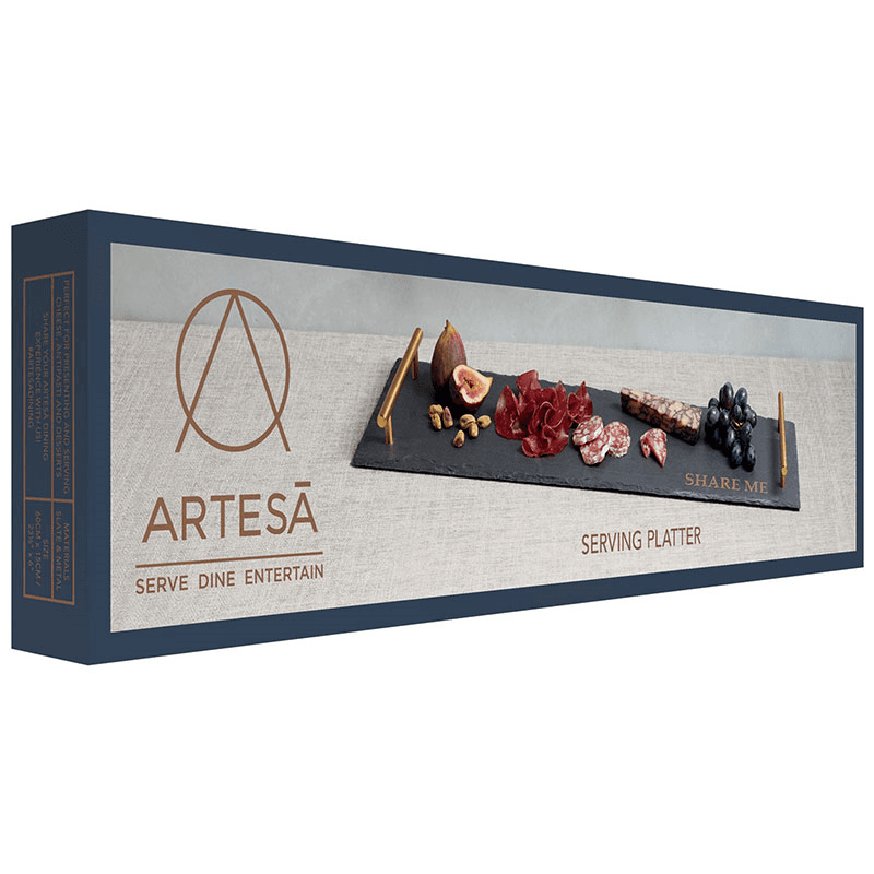 Rectangular platter, W60 x L15 x H3.5cm, Slate