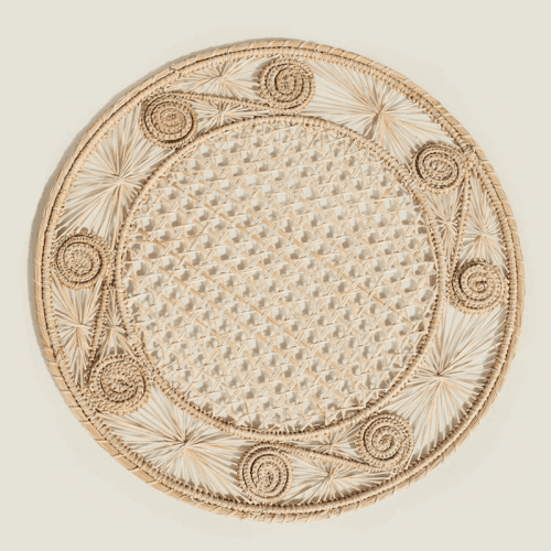 Image showing the Sandra Set of 2 Woven Placemats, D35cm, Natural product.