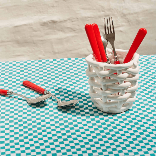 Image showing the Knife and Fork Set, Classic Red product.